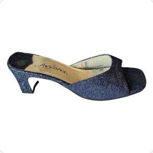 Fanfares Denim Heeled Sandal - Size 8.5  - Casual Chic - Good Condition (1295-4)